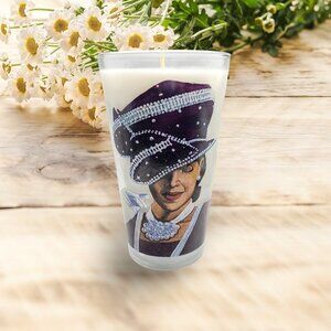 Ethnic Woman with Prayer Moonflower Nectar Scented 17 oz. Luxury Soy Wax Candle